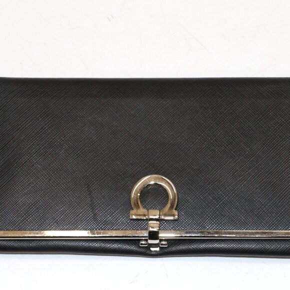 Salvatore Ferragamo Saffiano Leather Gancini Continental Wallet